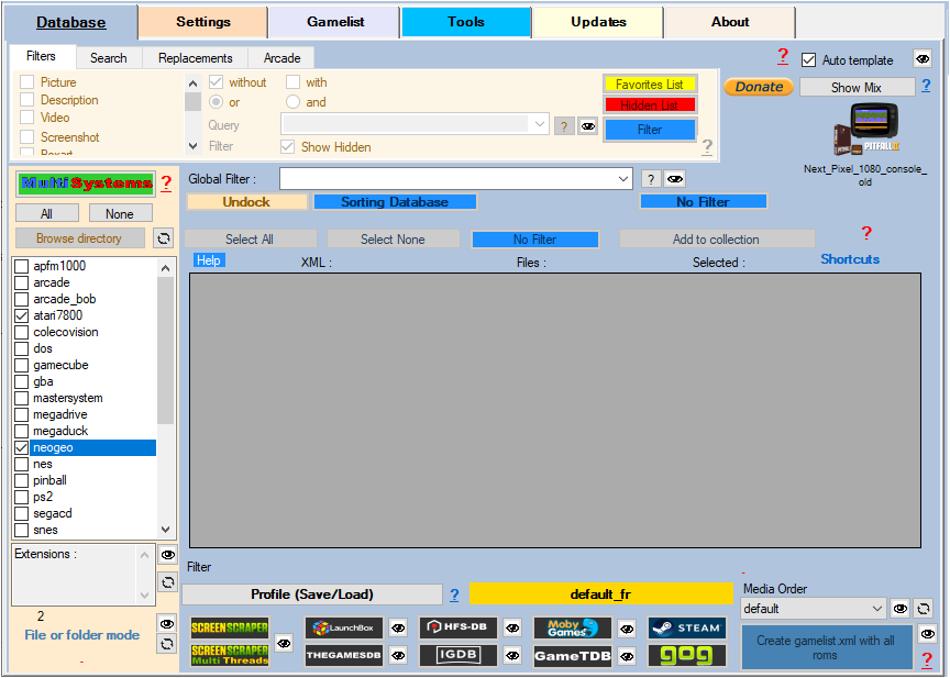 arrm_relooked_en:scraper-steamdb-en_relooked [ARRM (Another Gamelist, Roms  manager, and Scraper for Recalbox, Batocera, Retropie, RetroBat, EmuELEC,  Emulationstation)]